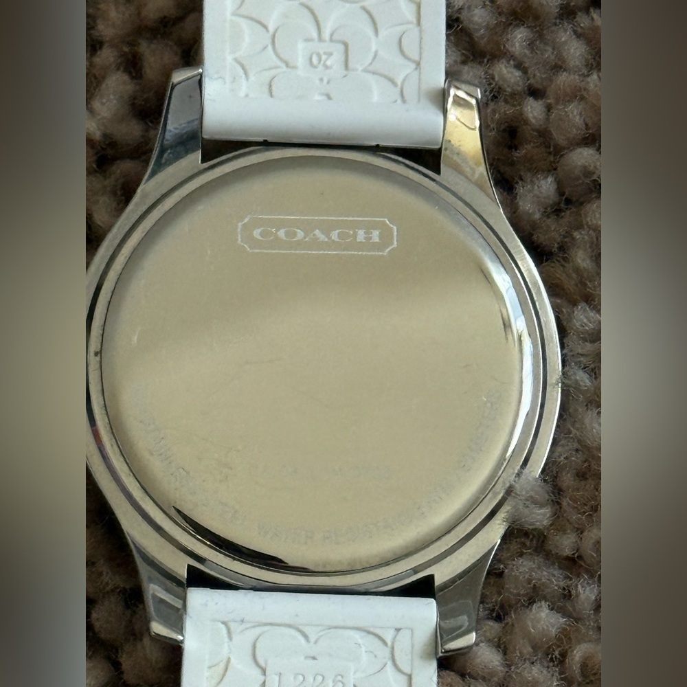 Coach White Signature Watch | Stainless Steel | Needs New Battery - Picture 6 of 14